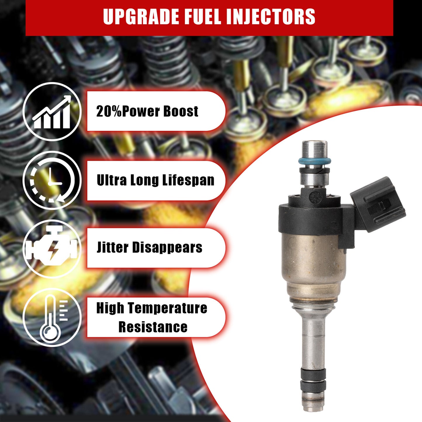 6PCS Fuel Injector for Hyundai for Kia for Genesis 3.8L Sorento 2014-2018 35310-3C560