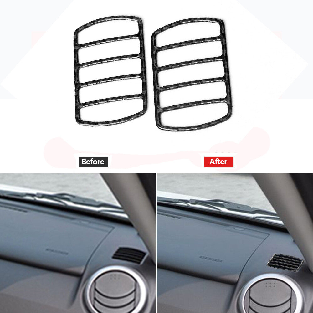 Carbon Fiber Demist Air Vent Outlet Cover Trim for Suzuki Grand Vitara 2006-2013