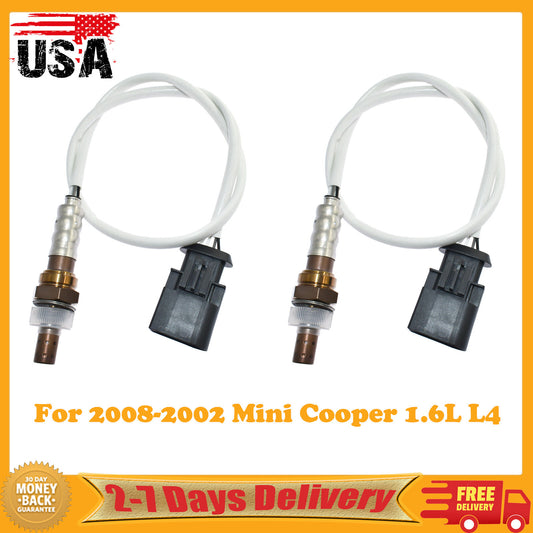 2pcs New Oxygen O2 Sensor For 2008-2002 for Mini Cooper 1.6L L4 11780872674 2344457