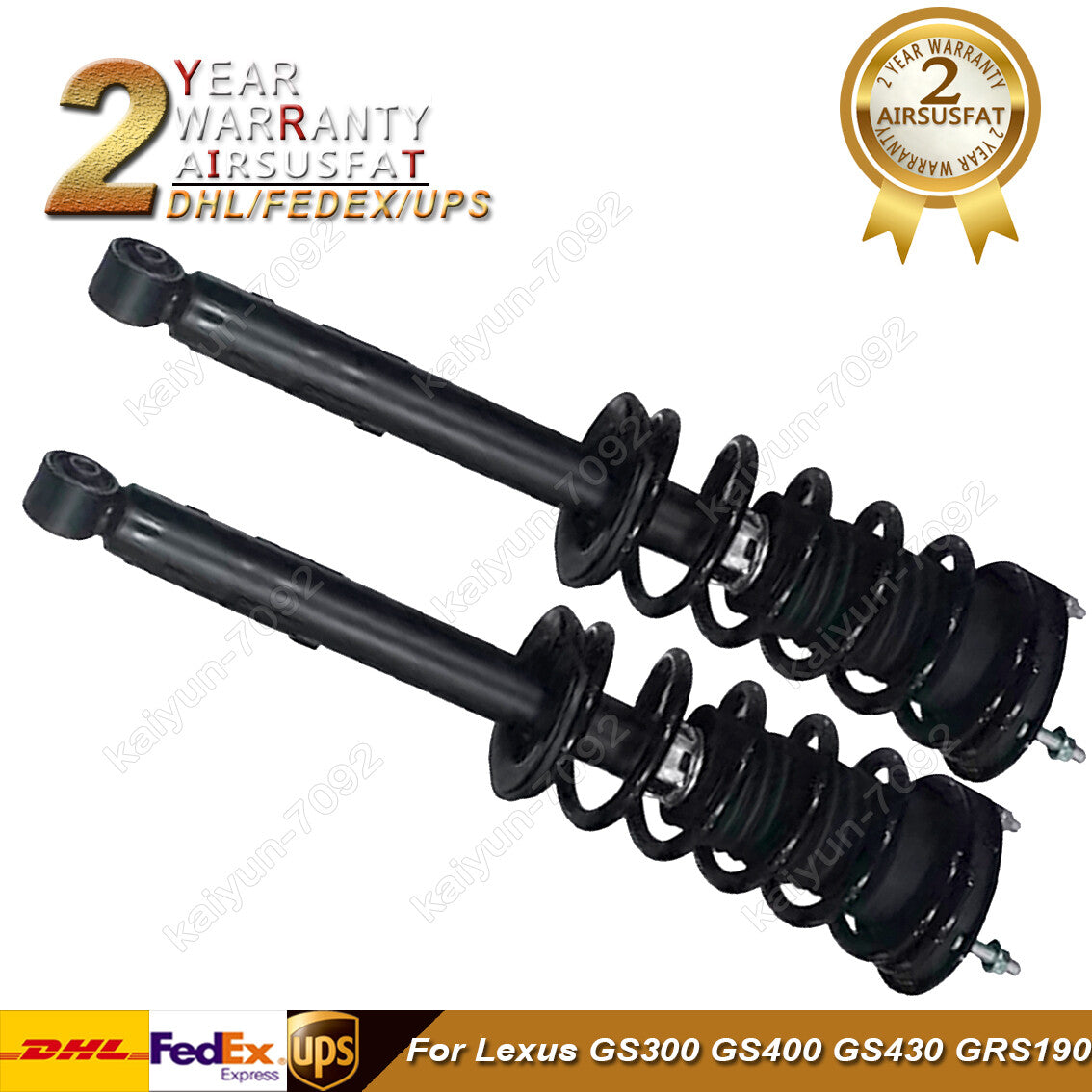 2x Front Left Right Shock Struts Assembly for Lexus GS300 GS400 GS430 GRS190