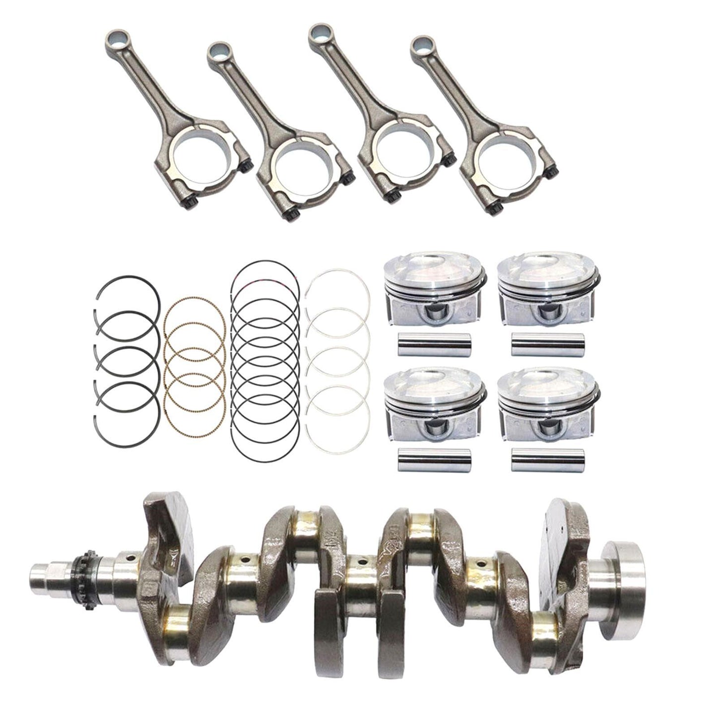 Crankshaft+Connecting Rod+Engine Piston Kit For 12-17 for Veloster Accent Rio 1.6L