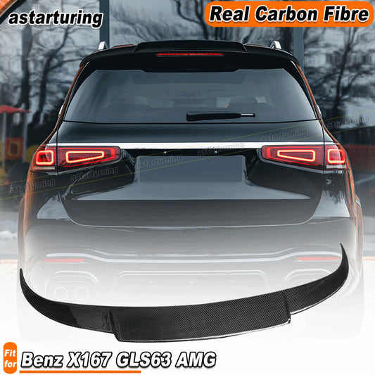 for Mercedes-Benz X167 GLS63 AMG 21-25 Real Carbon Rear Roof Window Spoiler Wing