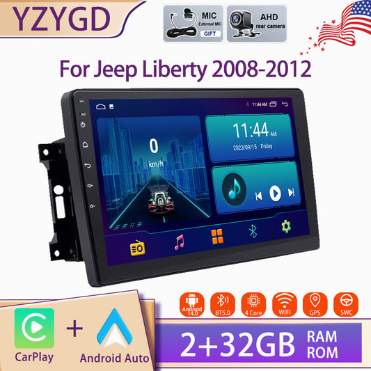 Android Auto Carplay for Jeep Liberty 2008-2012 Stereo Car Radio Screen GPS Navi