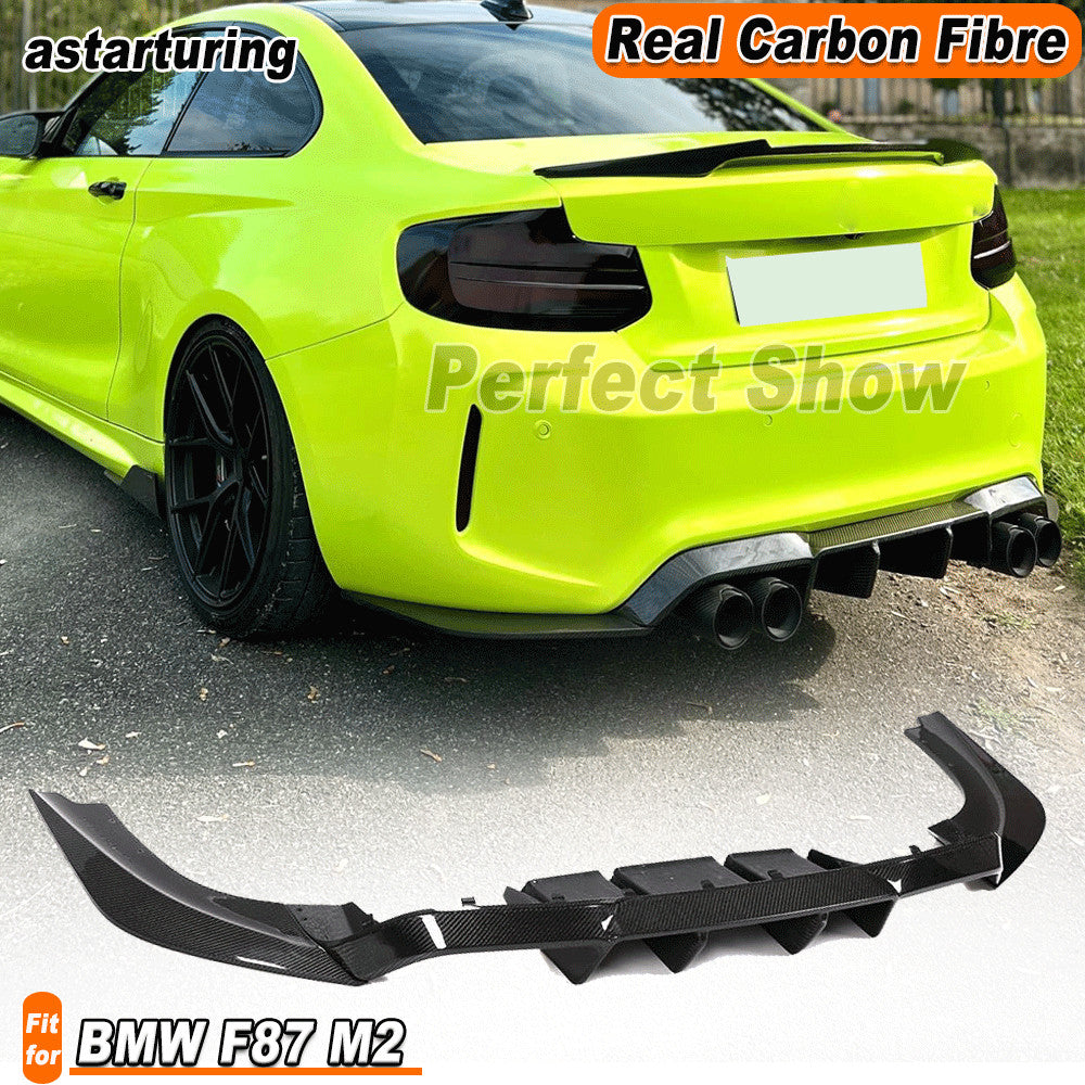 Fit for BMW F87 M2 M2C Coupe Real Carbon Fiber Rear Bumper Lip Diffuser Spoiler