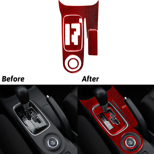 Red Carbon Fiber Automatic Gear Shift Panel for Mitsubishi Outlander 2014-2016