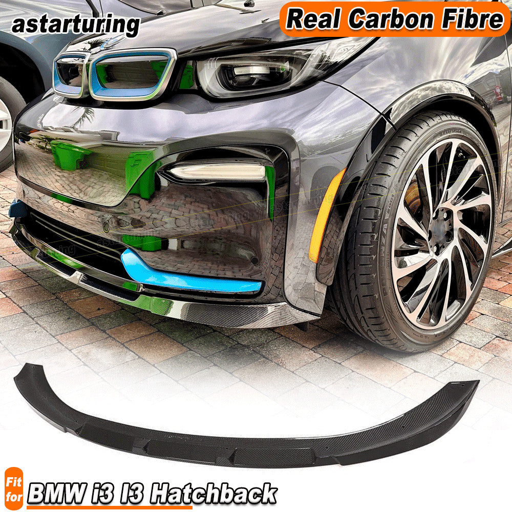 Fit for BMW i3 I3 Hatchback 2018-2020 REAL Carbon Front Bumper Spoiler Chin Lip