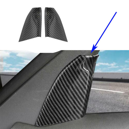 Carbon Fiber A Pillar Front Triangle Cover Trim For Auto for Cadillac CT5 2020-2022