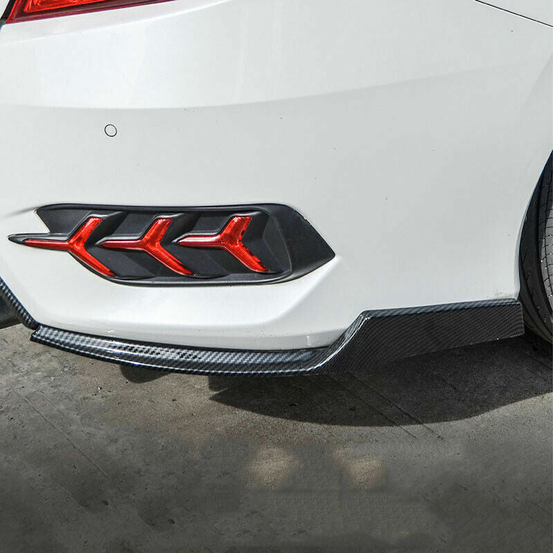 for Honda for Civic Sedan 2016-2021 Carbon Rear Bumper Lip Diffuser Splitter Spoiler