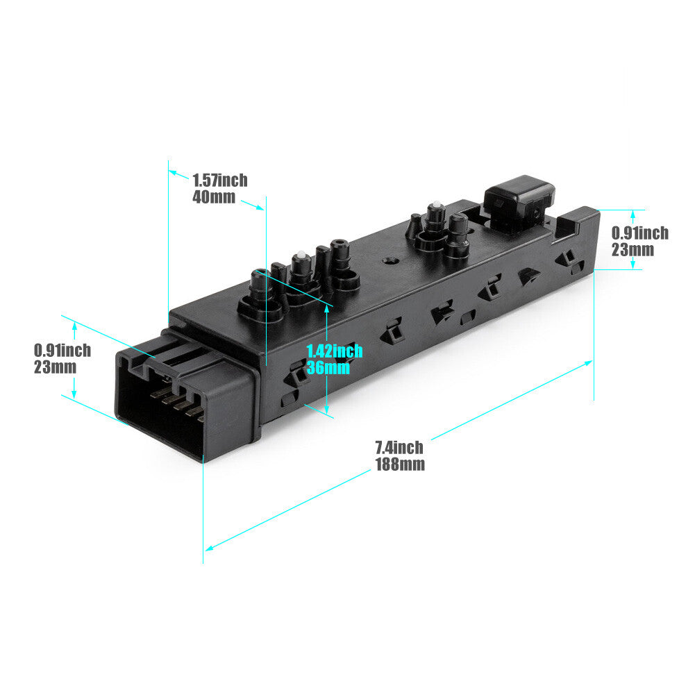 10-way power for seat switch for driver's side on the left side, suitable for Ford F150 Explorer 9L3T-14B709- for FAW