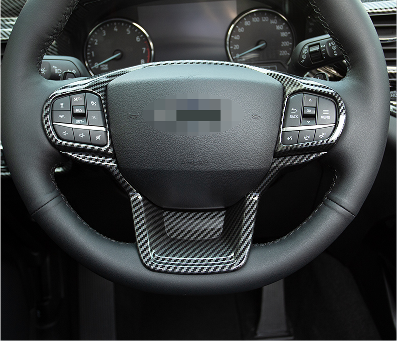 Carbon Fiber Steering Wheel Trim 2pcs  for ford  Explorer 2020 2021 2022