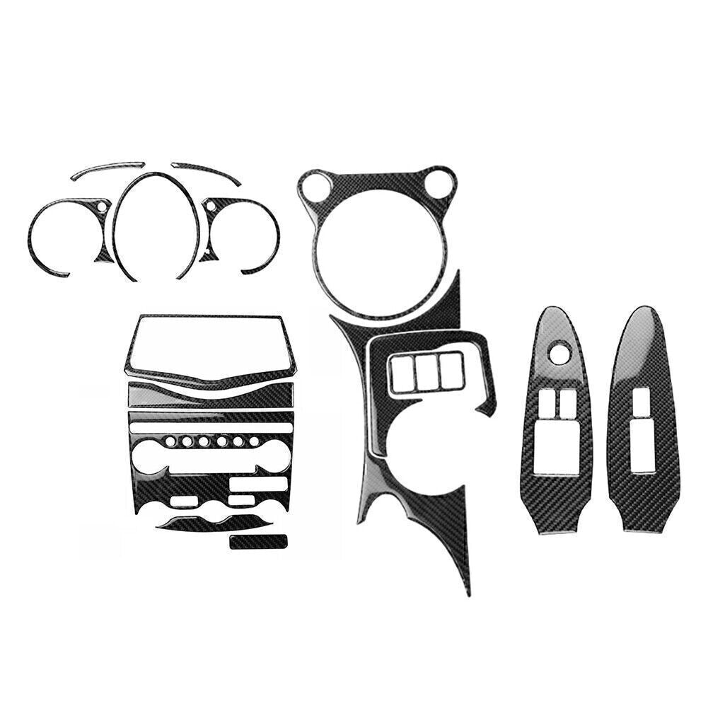 17 Pcs Carbon Fiber Interior Decorative Cover Trim for Nissan 370Z 2009-2020