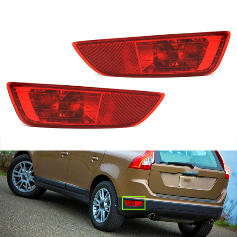 LeftRight for Volvo XC60 2008-2013 Rear Bumper Tail Light Lamp Cover Reflector