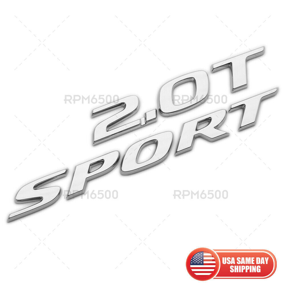 FIT for Honda 2.0T Sport Luggage Rear Trunk Lid Logo Badge Nameplate Emblem Chrome