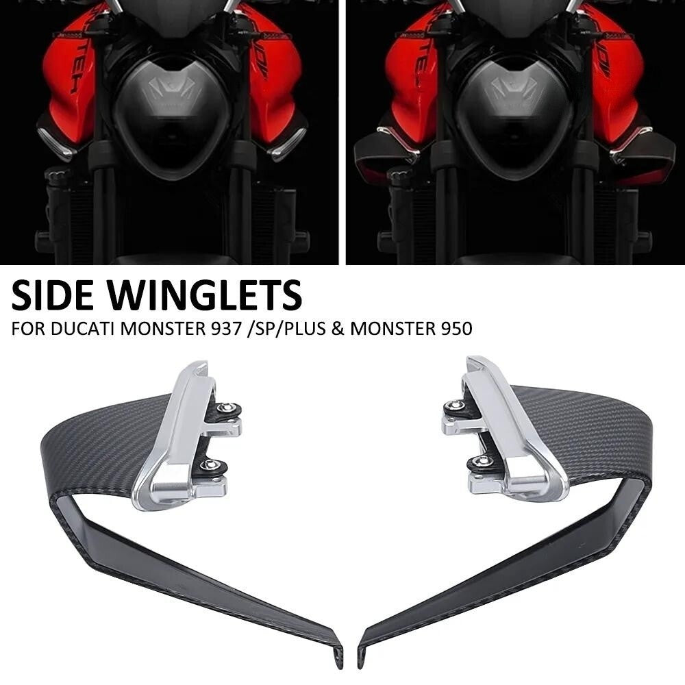 Motorcycle Carbon Fiber Spoiler Aero Side Wings for DUCATI Monster 937 SP 2021