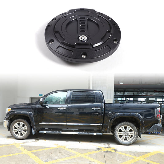 ABS carbon fiber exterior fuel tank cap trim for Toyota Tacoma 16-22