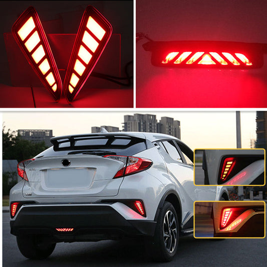 for Toyota CHR C-HR 2018-22 LED Rear Fog Light Lamp Tail Bumper Light LRmid 3X