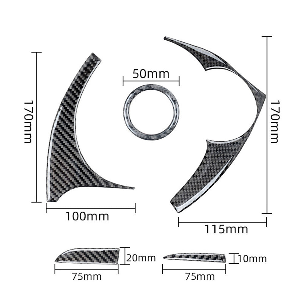 5Pcs Carbon Fiber Dashboard Speedometer Cover Trim for Mazda CX-9 2016-2022