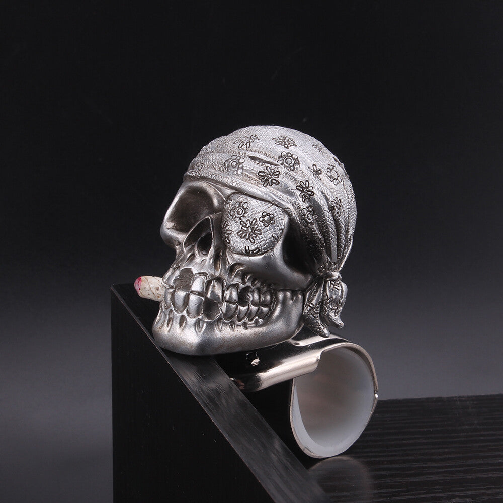 Skull Car Auto Steering Wheel Spinner Suicide Knob Handle Booster Silver