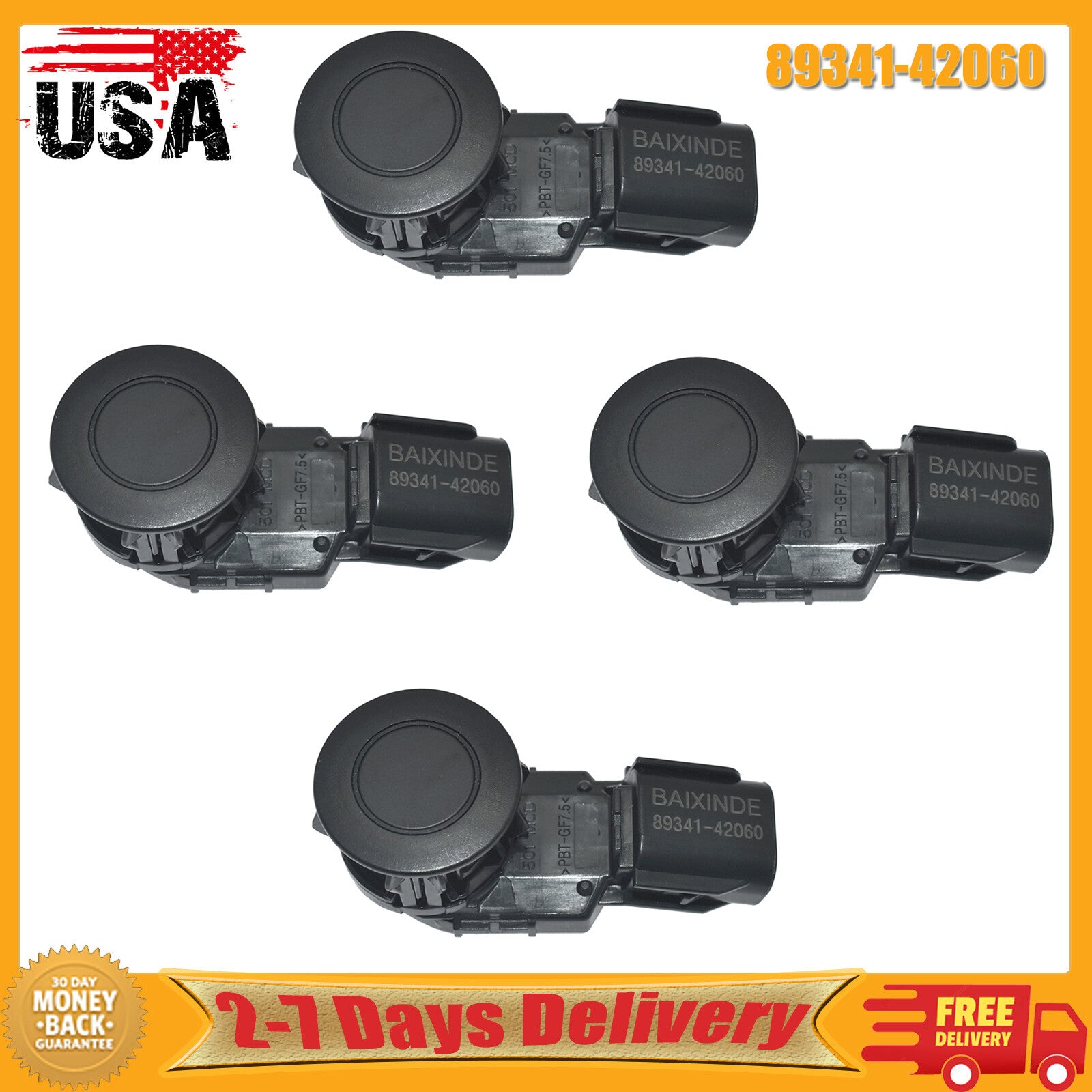 4pcs Bumper Parking Sensor For 2013-18 for Toyota TACOMA RAV4 Tundra SR5 89341-42060