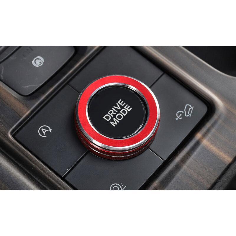 Driving Mode Switch Button Cover Ring for Ford Explorer 2020-2022 Red Aluminum