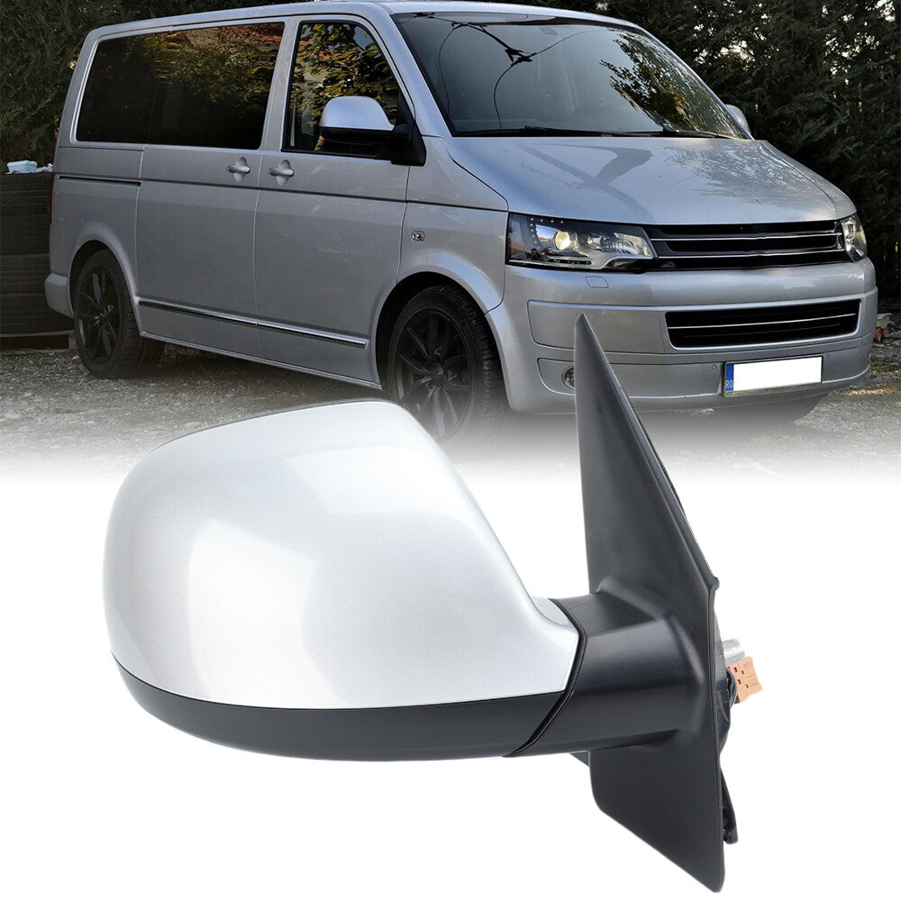 F¨¹r for VW T5 Transporter 2010-2015 Au?enspiegel R¨¹ckspiegel Silber Rechts 5 Draht