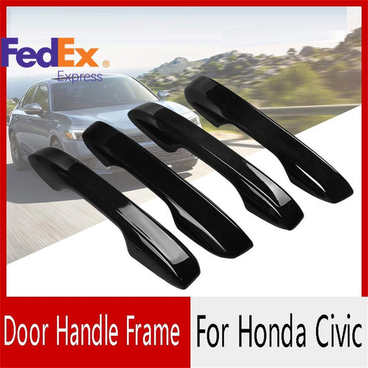 4x New Gloss Black Car Door Handle Cover Trim for Honda for Civic 11th Gen 2022 2023