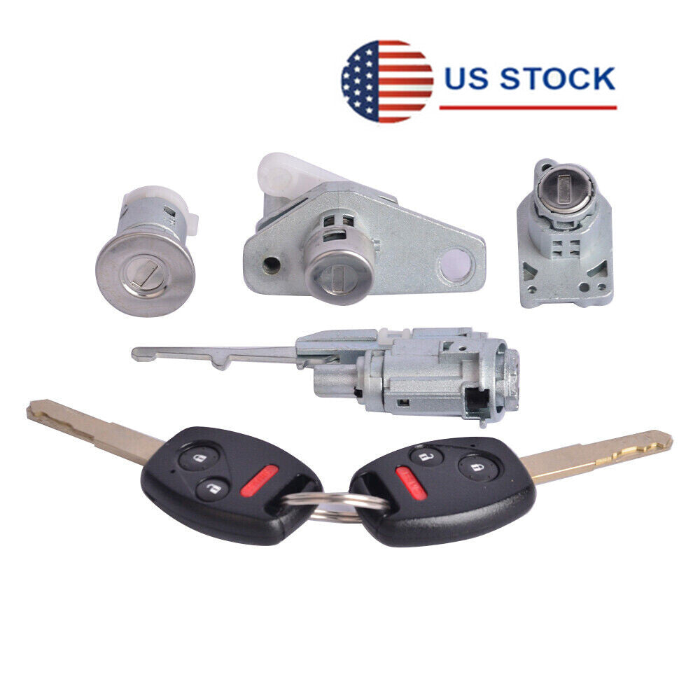 Ignition Switch Door Barrel Trunk Fuel Cap Lock Kit for Honda for CIVIC 2006-2008 US