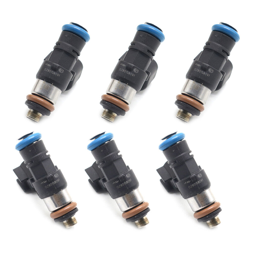 6Pcs Fuel Injectors For Edge for Lincoln for Mazda 3.5 3.7L 2007-2011 0280158091