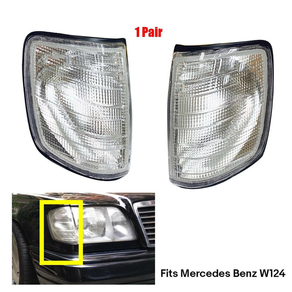 Corner light parking turn signal for 1985-1995 for Mercedes E-Class W124 (transparent)