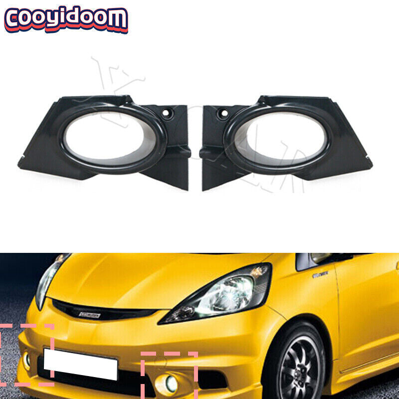 Pair Front bumper fog light hood for Honda Fly Jazz Sport Model 2009-2011 GE8