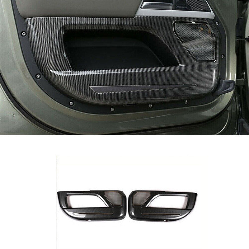 2PC Carbon Fiber Inner Door for Land Rover for Defender 90 2020-2023 Anti-Kick Panel