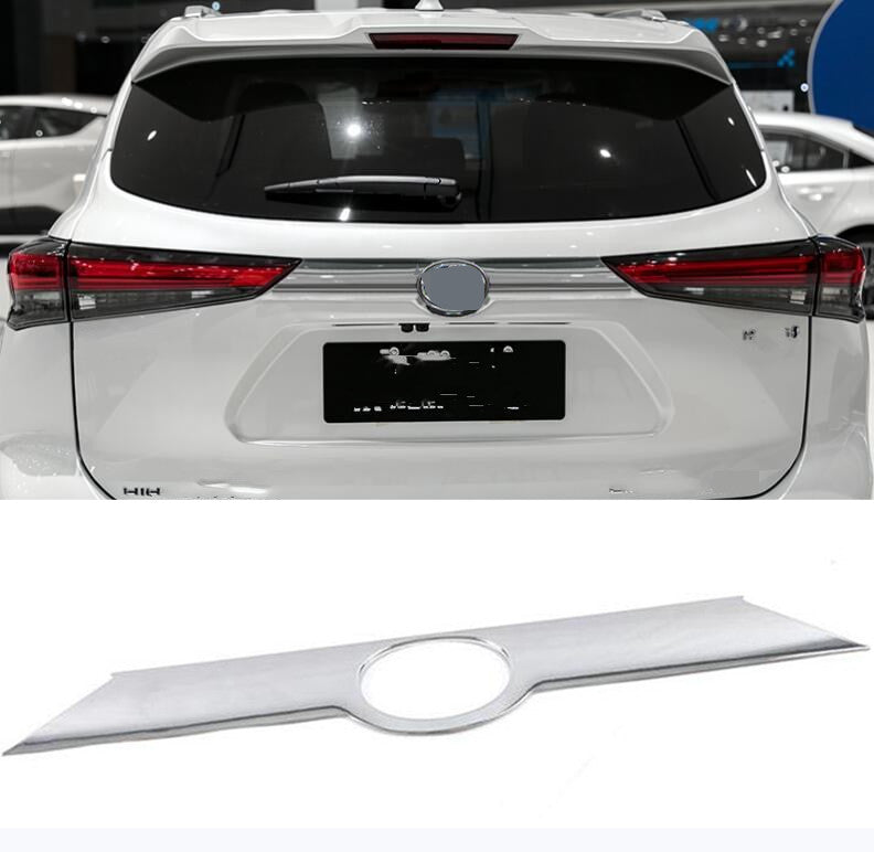 For 2020-2024 for Toyota Highlander Chrome ABS Rear Door Trunk Middle Lid Cover Trim
