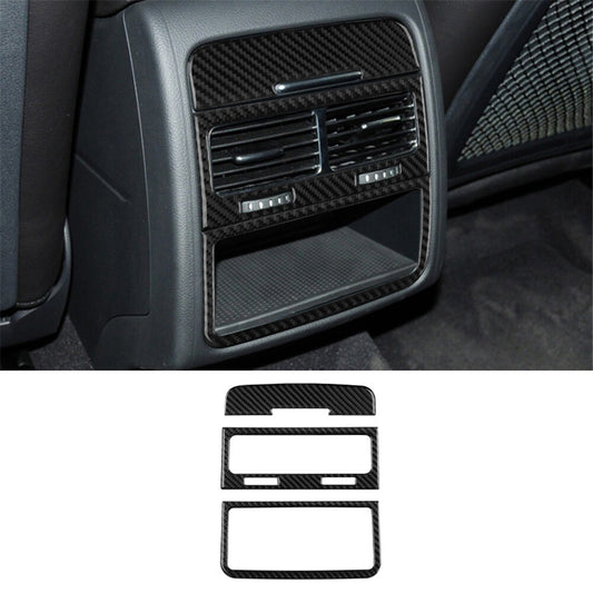 3Pcs Rear Air Vent Trim Cover Carbon Fiber for VW Touareg 2011-2018