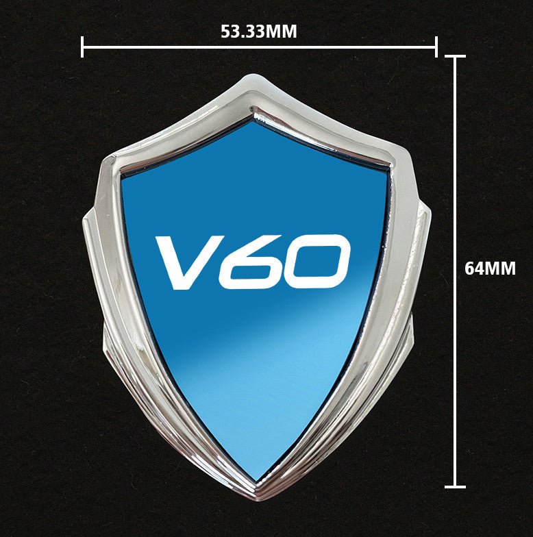 Suitable for Volvo V60 rear window cover side badge sticker decal badge in blue and gray