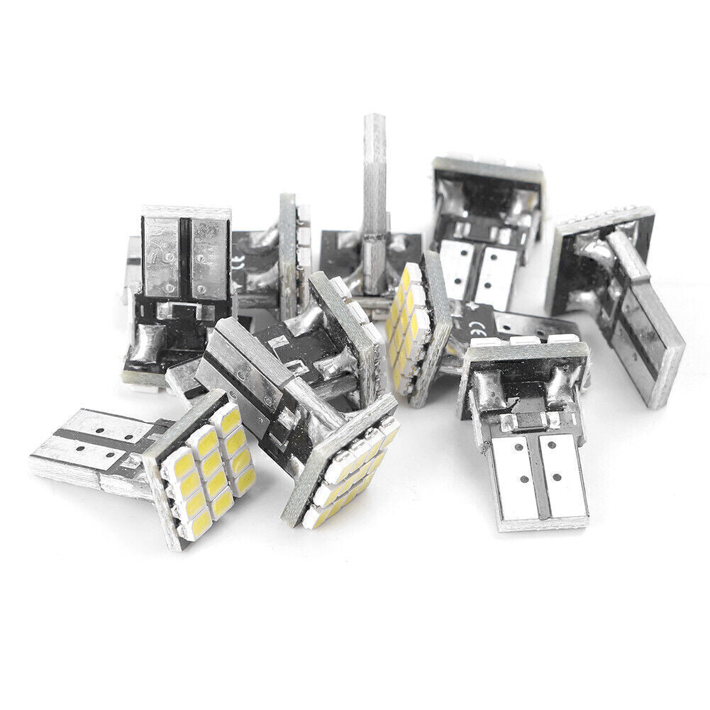 10X 12 SMD Car Map Reading Lamp Bulb Turn Signal Indicator Light T10 1206