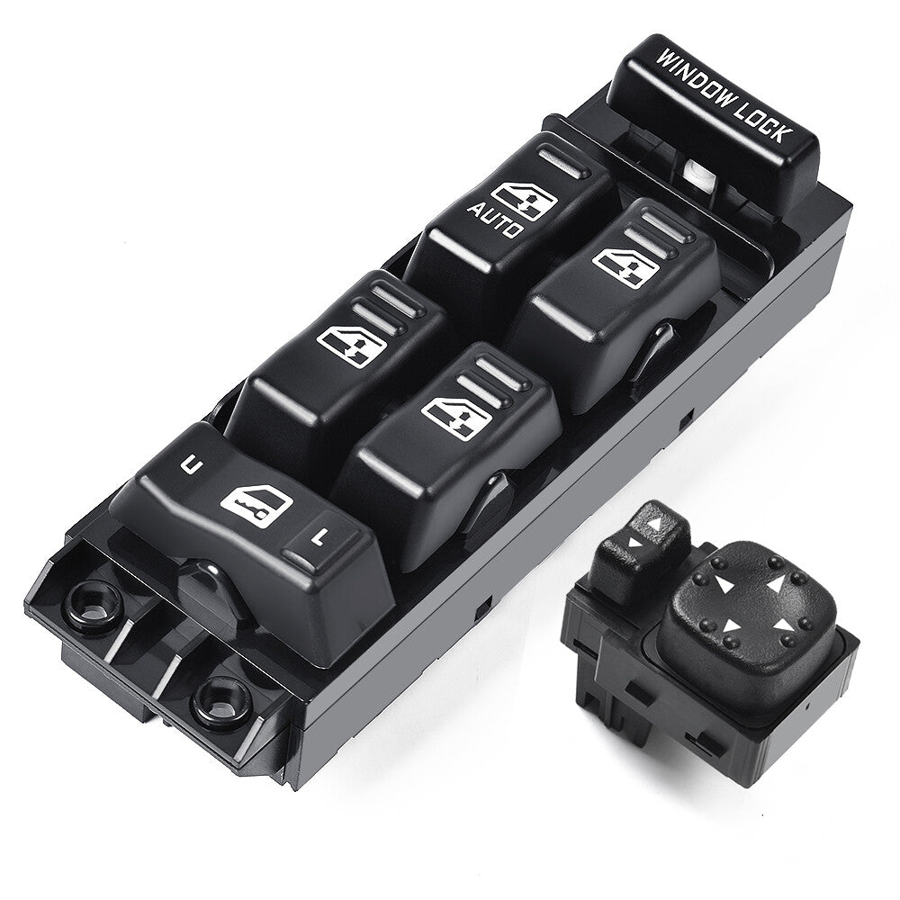 Kit Power Window Switch Front Driver Left Side Black for Chevy Avalanche LH