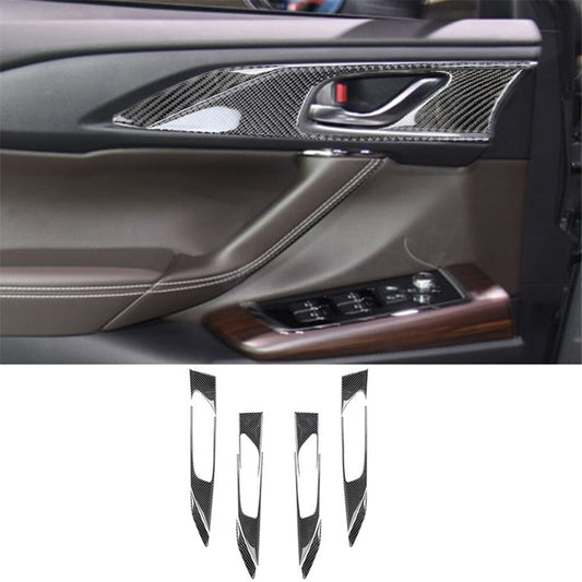12Pcs Carbon Fiber Interior Door Handle Cover Trim for Mazda CX-9 2016-2022