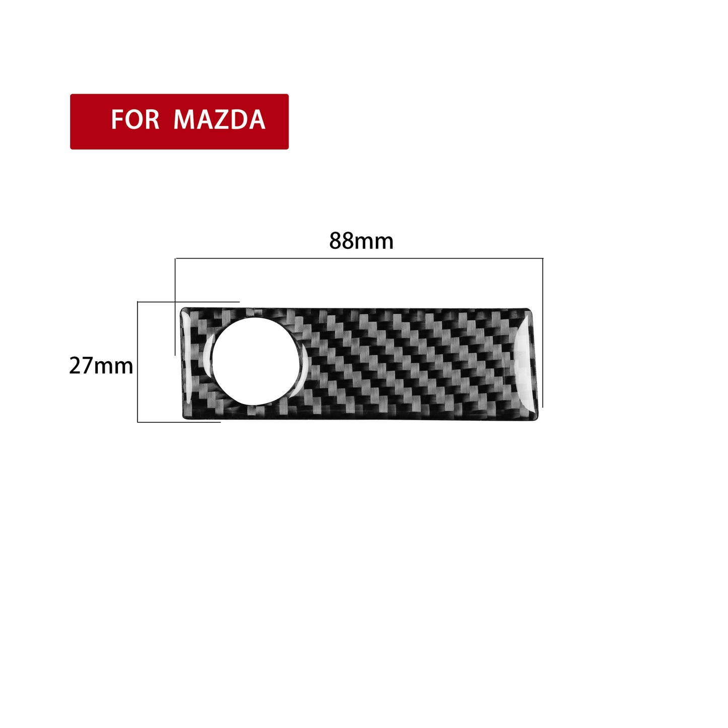 Carbon Fiber Copilot Storage Box Handle Cover Trim for Mazda MX-5 Miata 2009-15