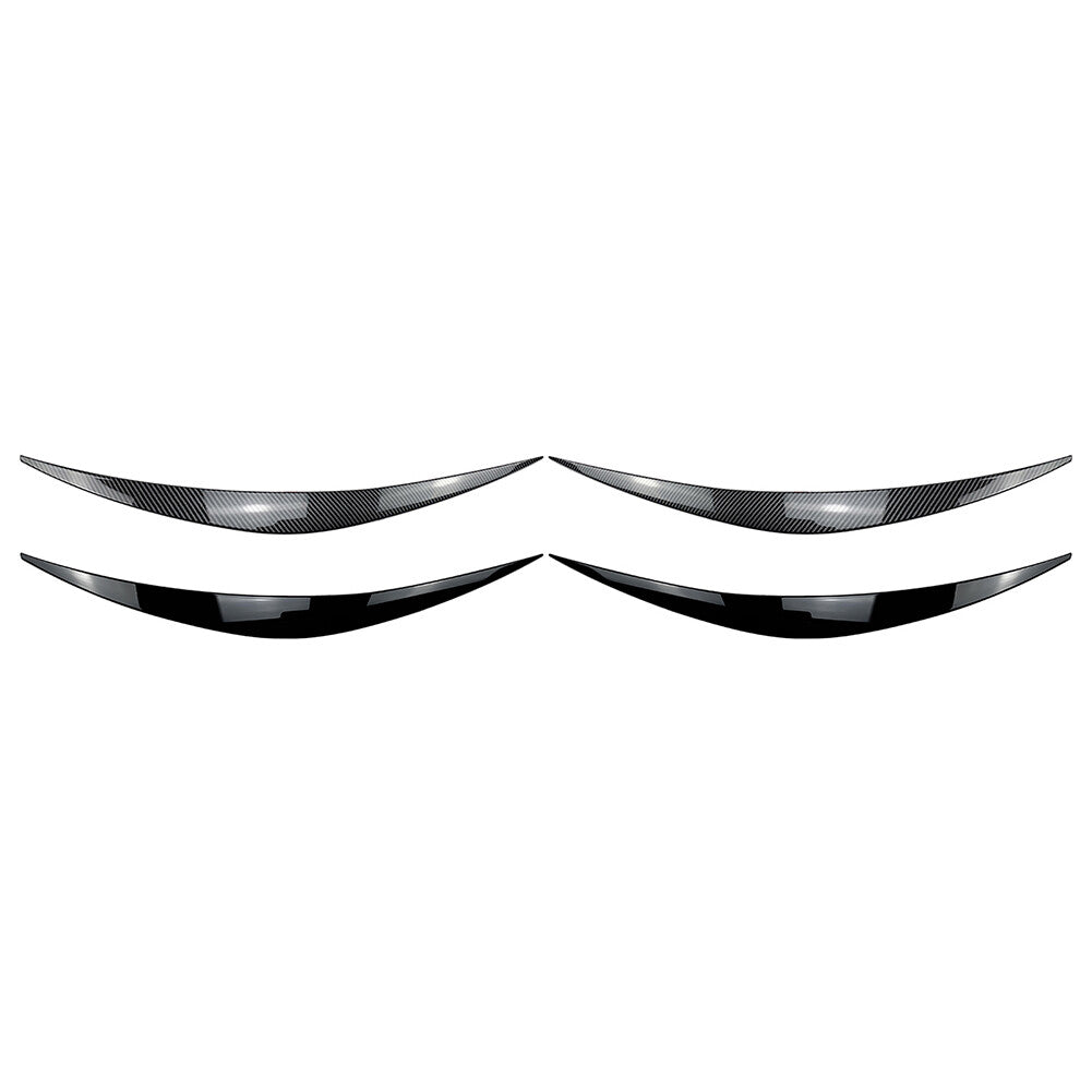 2x Front Headlight Eyelid Eyebrow Trims for Hyundai i30 i30N MK3 2017-2020
