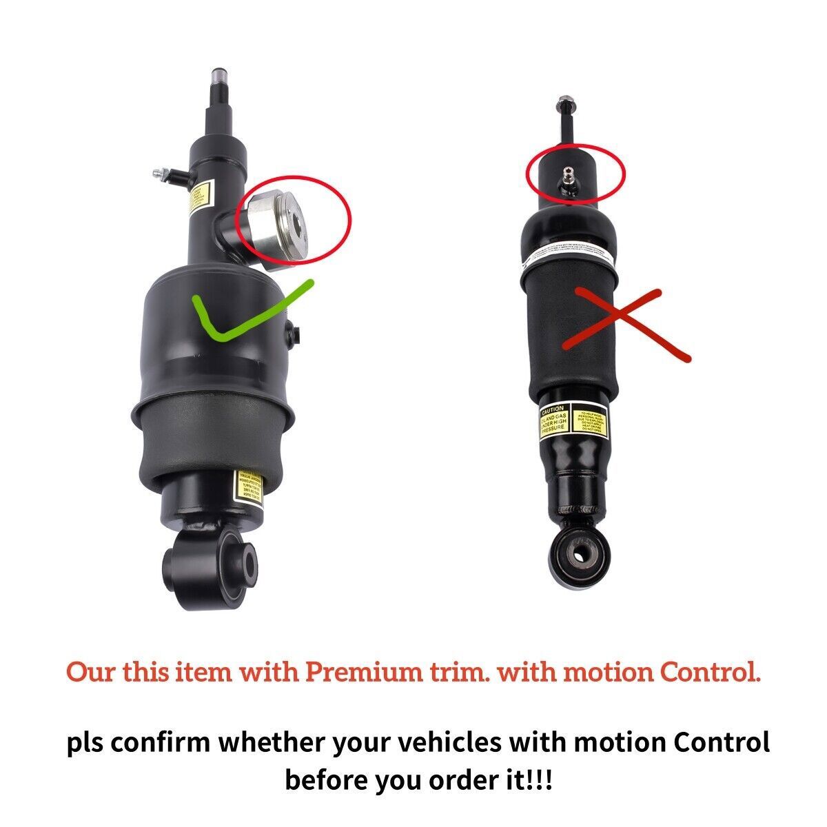 Two rear shock absorber struts for Porsche for Panamera 2010-16 3.6L 4.8L 97033306106