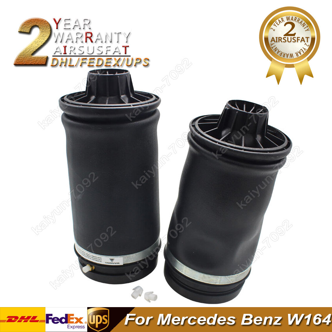 2X Rear Air Suspension Spring Bags for Mercedes W164 GL450 2007-2016 1663200325