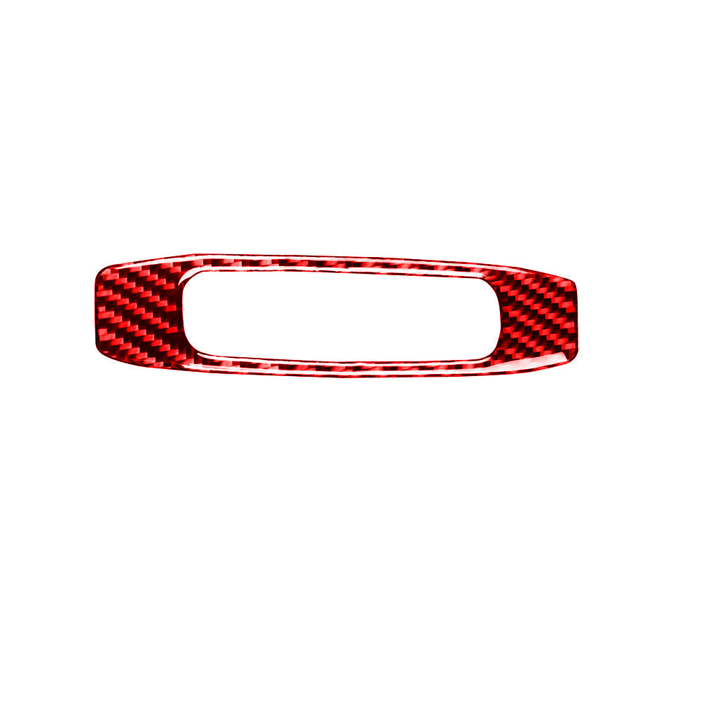 Red Carbon Fiber Skylight Handle Frame Cover Trim for Mitsubishi Lancer 2008-15