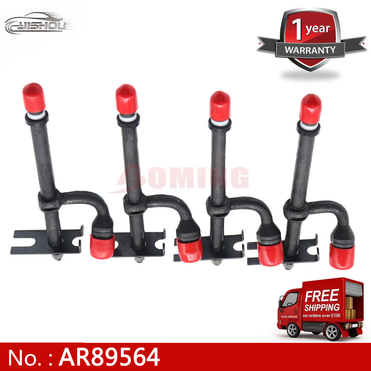 4 new Fuel Injectors AR89564 for Jd Combination Cotton Pulley Hair Dryer