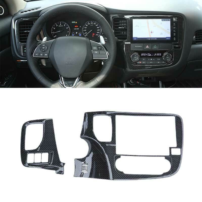 for Mitsubishi Outlander 2013-2021 Carbon Fiber Middle Console Navigation Cover