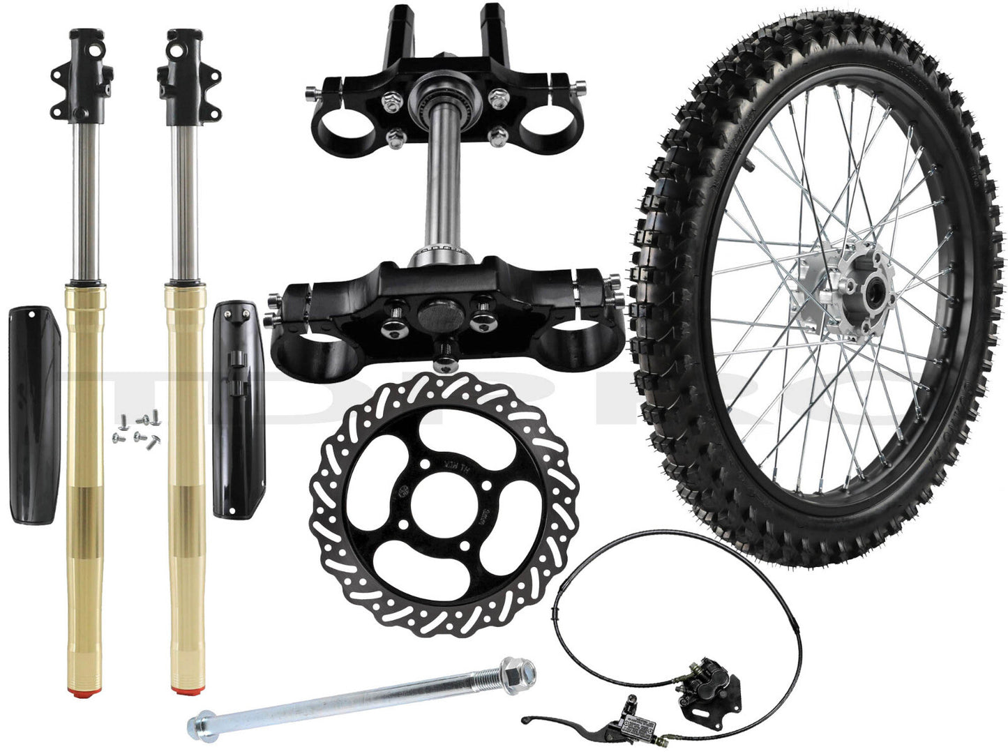 70/100-19 tires, 19-inch wheels, front fork, Tritree CRF150 SSR, Taodao Dirt Pit Bicycle