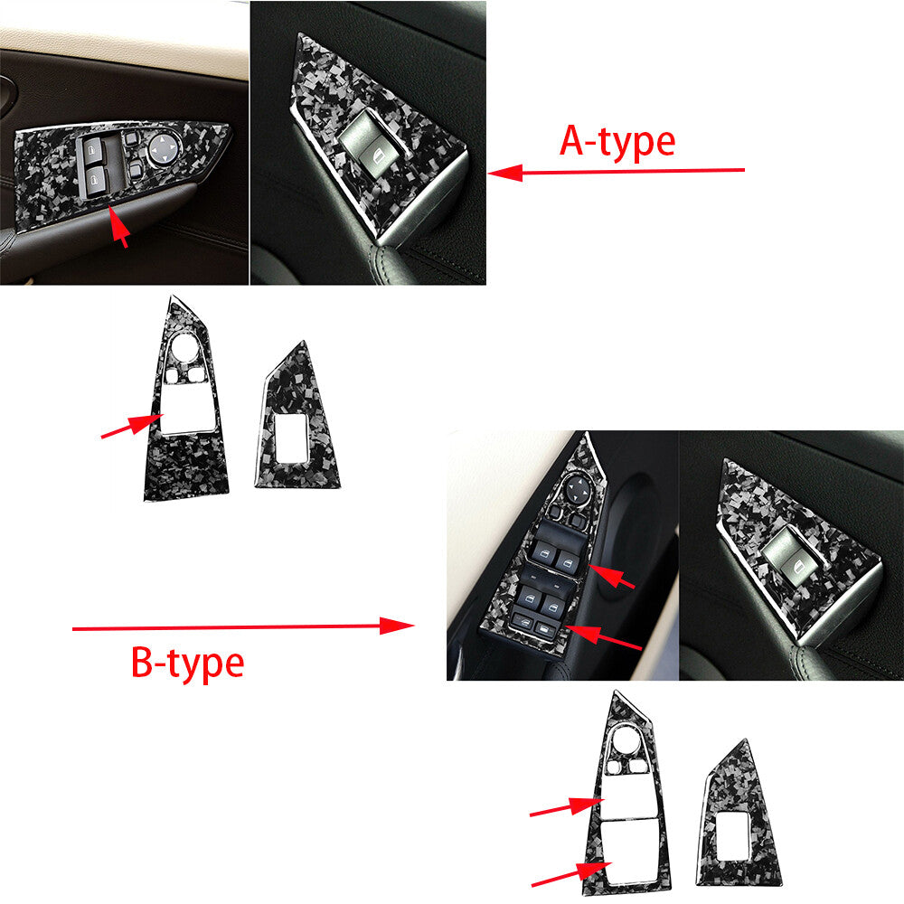 Forged Carbon Fiber Window Lift Switch Trim for BMW 6 series E63E64 Couple 04-10