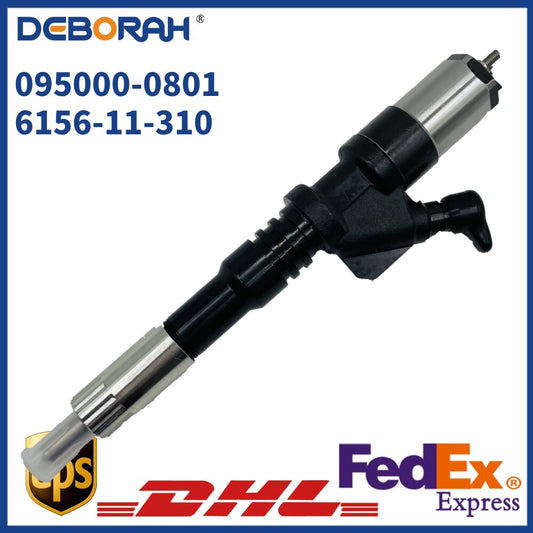 095000-0801 095000-0800 Common Rail Injector For Komatsu SA6D125E 6156-11-3100