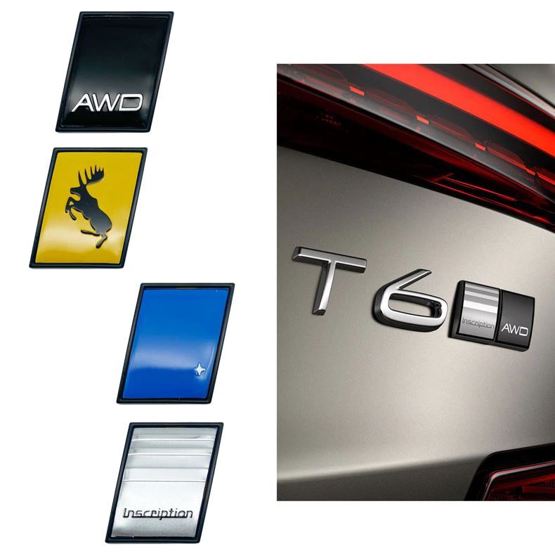 Suitable for Volvo AWD boots, trunk badge stickers, decals, letter badges for S60, S70, V50, V60