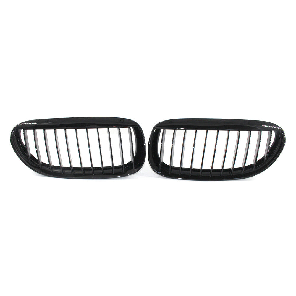 1 Pair Front Kidney Bumper Grille Fit for BMW E63 E64 650i M6 2004-2010 2005