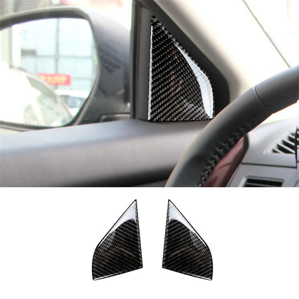 2X Carbon Fiber Interior Front A-Pillar Cover Trim for Mazda CX-9 2010-2015